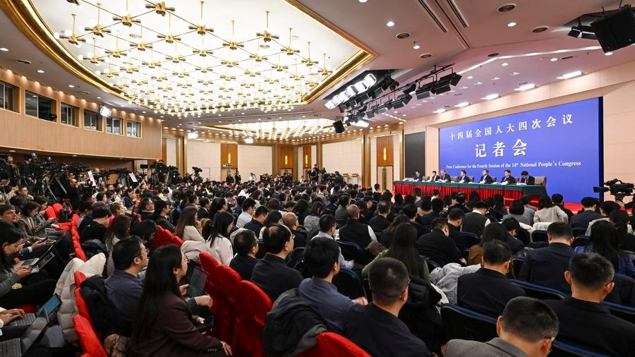 A press conference for the fourth session of the 14th National People's Congress (NPC) on economy is held in Beijing, capital of China, March 6, 2026. /Xinhua