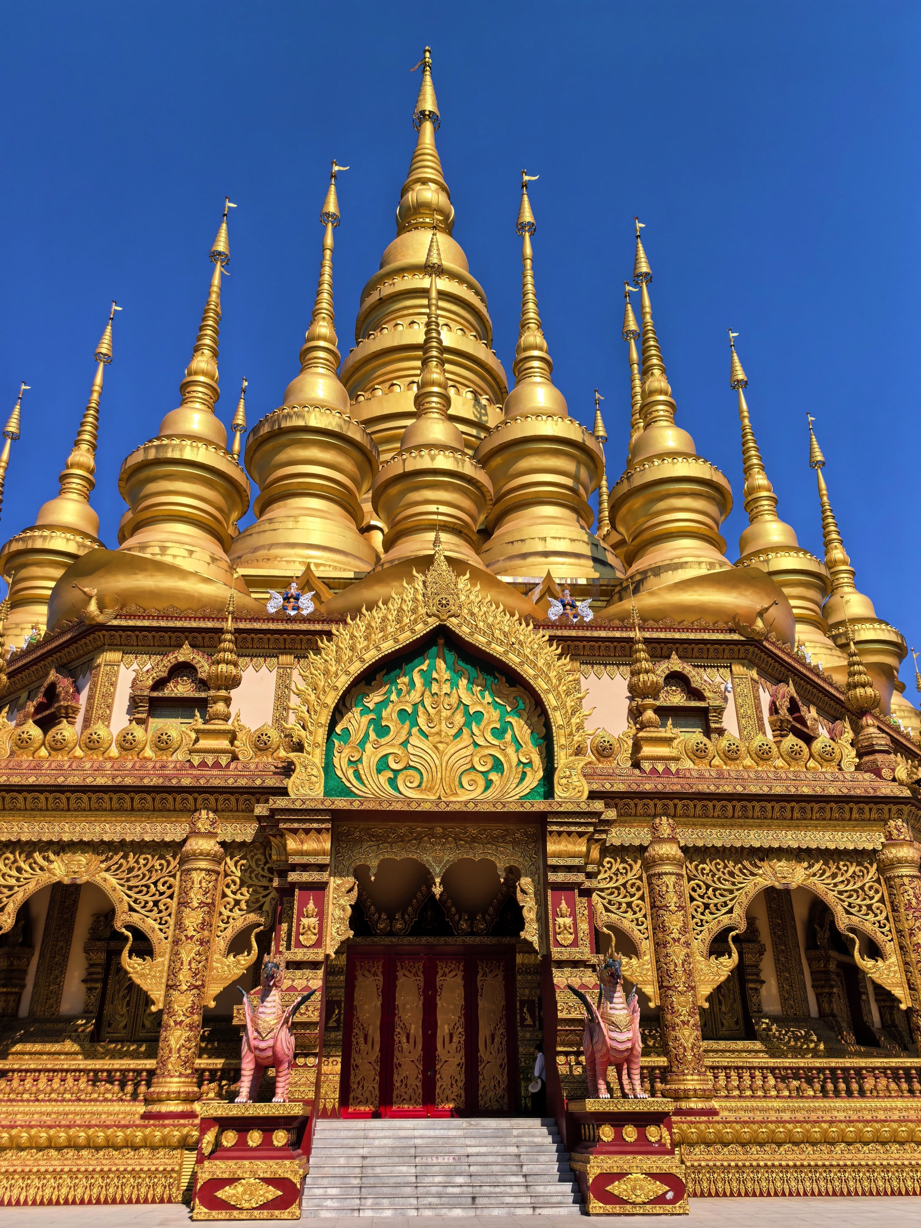The Mengle Grand Buddhist Temple is seen in Xishuangbanna, southwest China's Yunnan Province on February 6, 2026. /CGTN