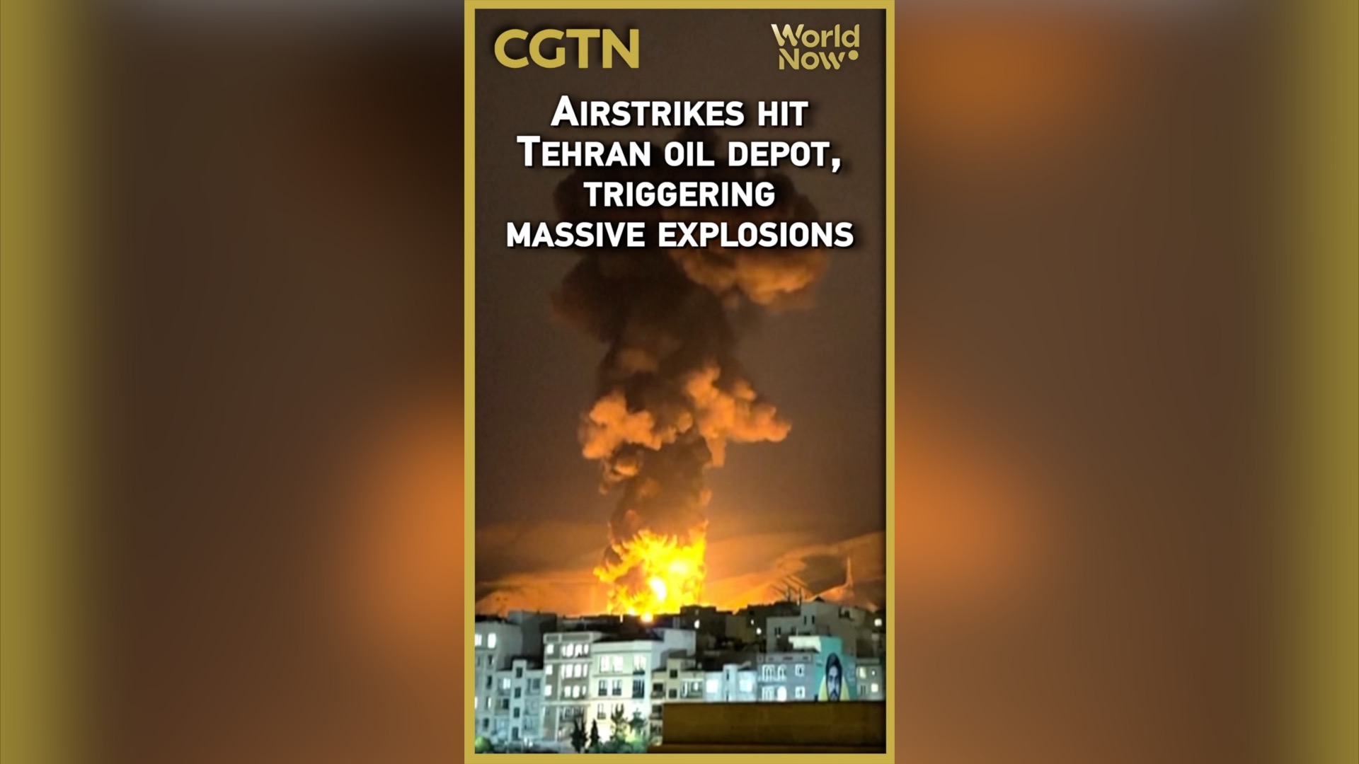 Airstrikes hit Tehran oil depot, triggering massive explosions