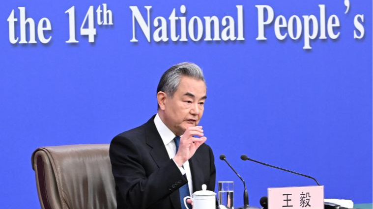 Chinese Foreign Minister Wang Yi holds a press conference on China's foreign policy and external relations on the sidelines of the fourth session of the 14th National People's Congress in Beijing, China, March 8, 2026. /Xinhua