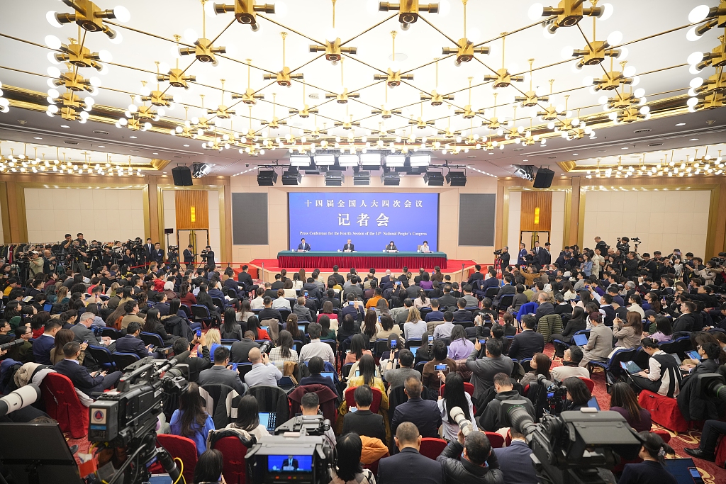 Chinese Foreign Minister Wang Yi attends a press conference on China's foreign policy and external relations on the sidelines of the fourth session of the 14th National People's Congress in Beijing, China, March 8, 2026. /VCG