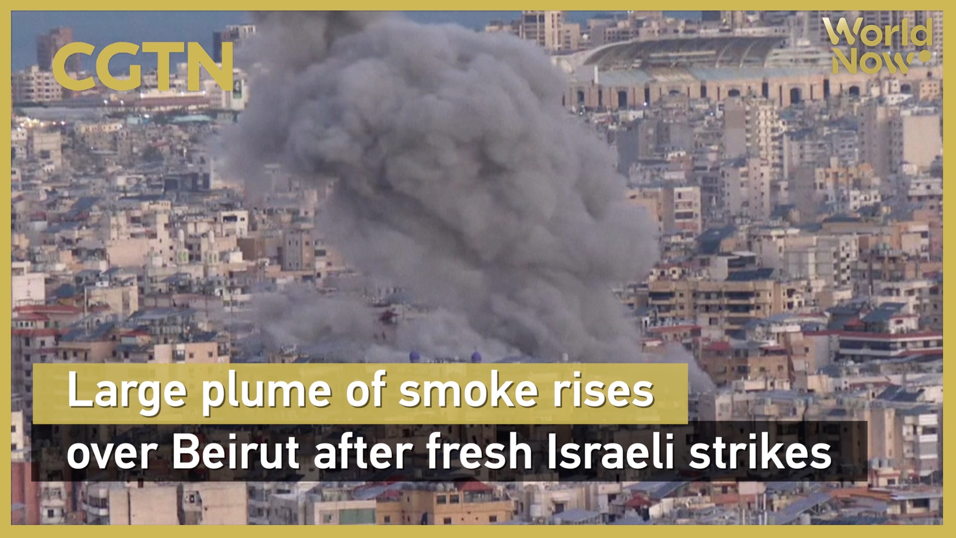 Large plume of smoke rises over Beirut after deadly Israeli strikes