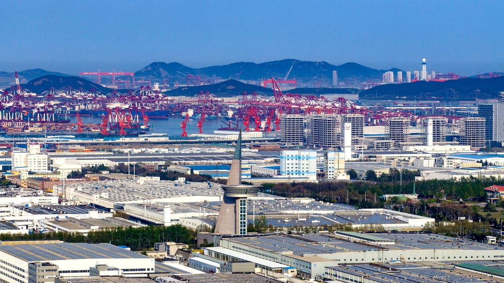 The Qingdao area of the Shandong Free Trade Zone in China, April 15, 2025. /VCG