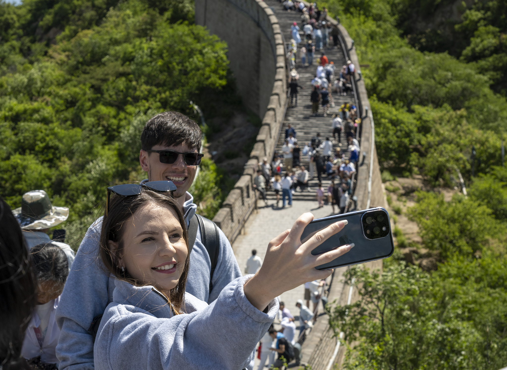 Tourists visit the Great Wall in Badaling, Beijing, China, June 3, 2025. /CFP