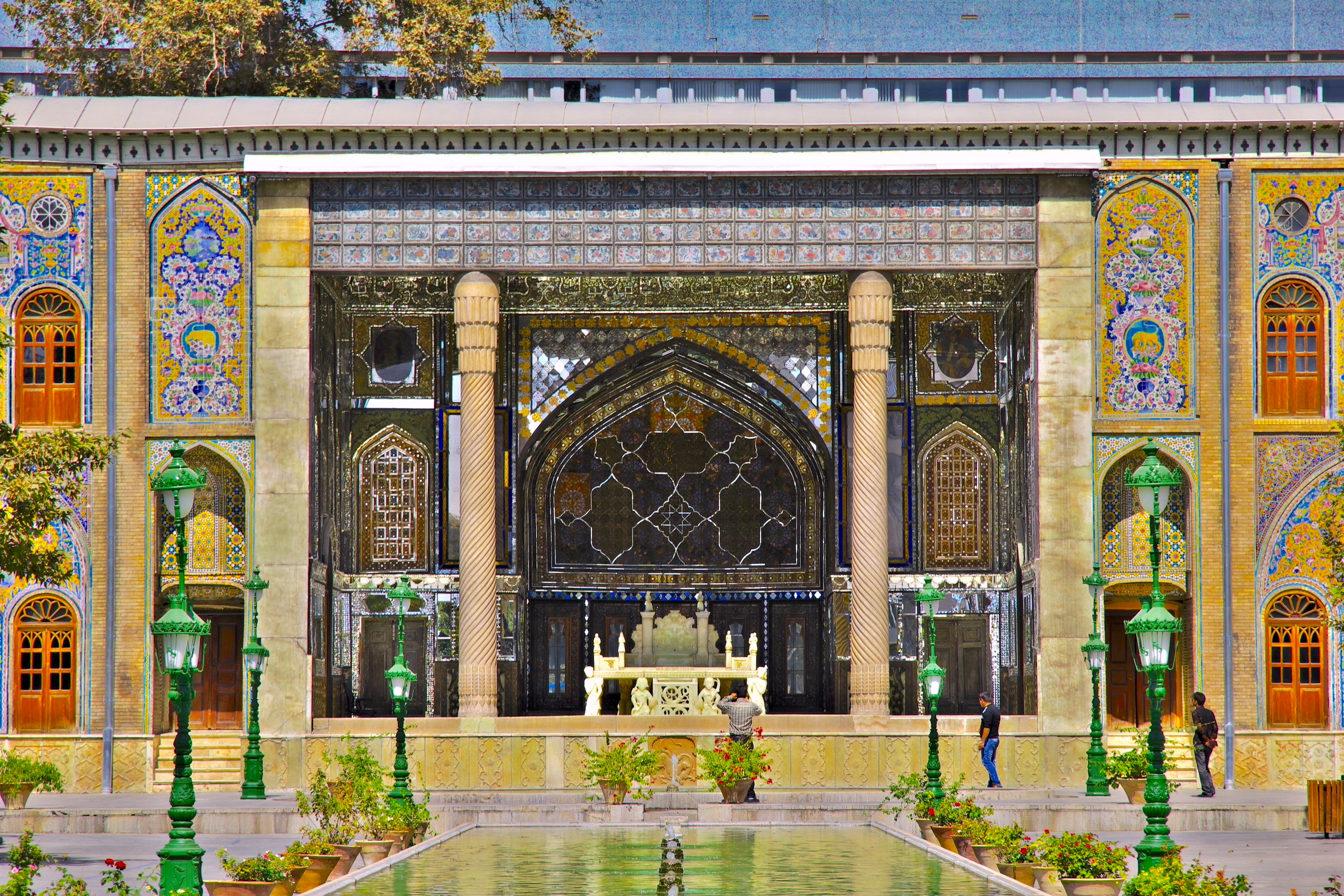 A spectacular terrace known as the Marble Throne of the Golestan Palace was built in 1806 and used for royal ceremonies, as seen in March, 2019. /IC
