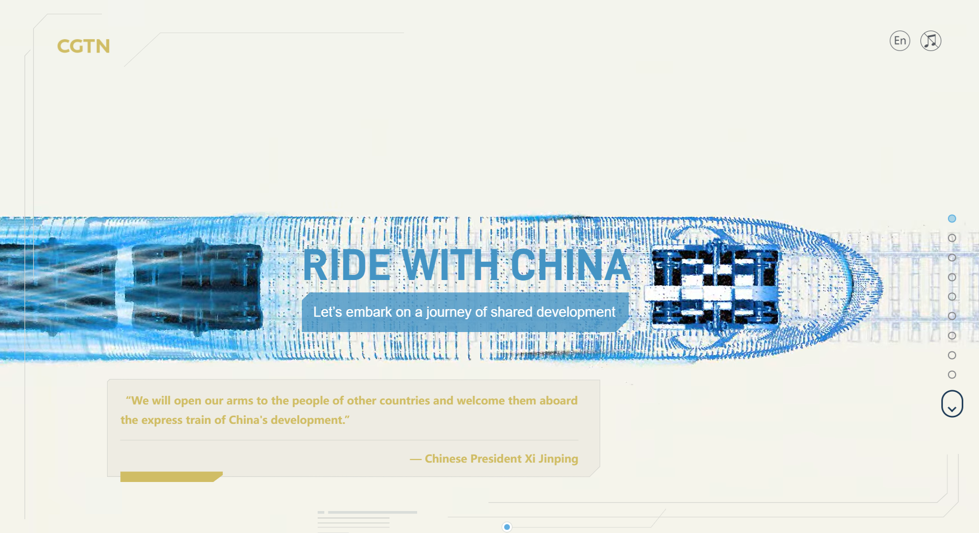 Ride with China: Step aboard the express train of development