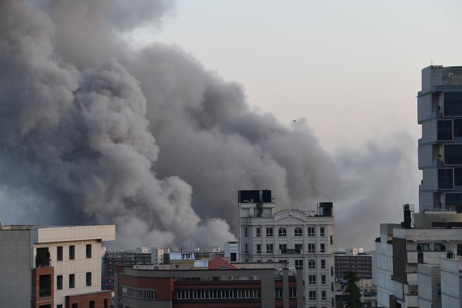 Smoke seen after an explosion in Tehran, Iran, March 6, 2026. /Xinhua