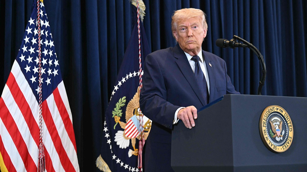 US President Donald Trump speaks during a press conference at Trump National Doral in Miami, Florida, US, March 9, 2026. /VCG
