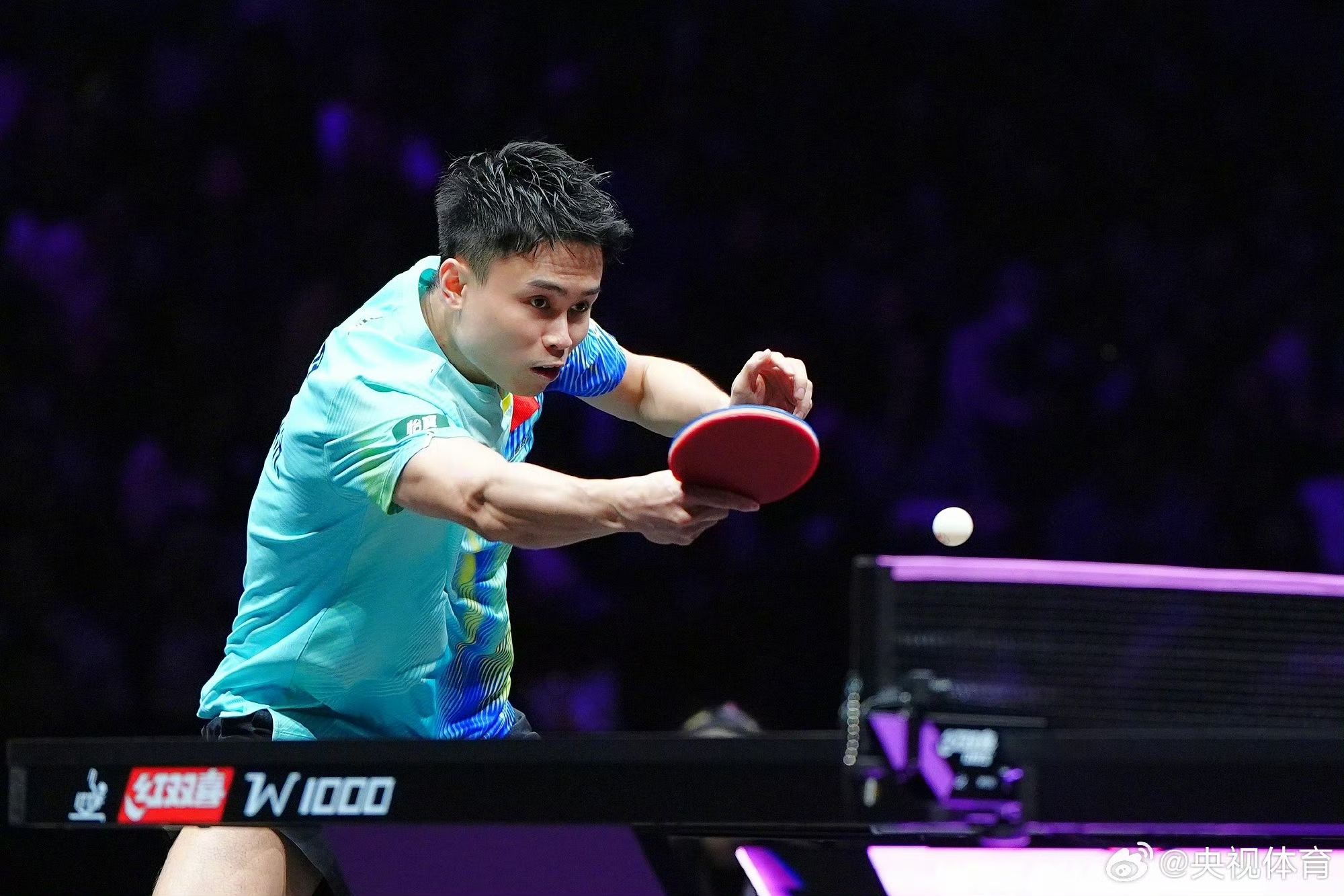 Zhou Qihao in the men's singles at the 2026 WTT Champions Chongqing in Chongqing, China, March 10, 2026. /VCG