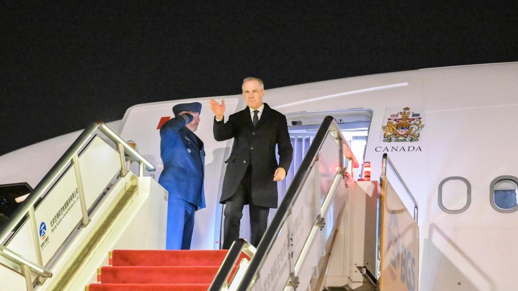 Canadian Prime Minister Mark Carney arrives in Beijing, capital of China, January 14, 2026. /Xinhua