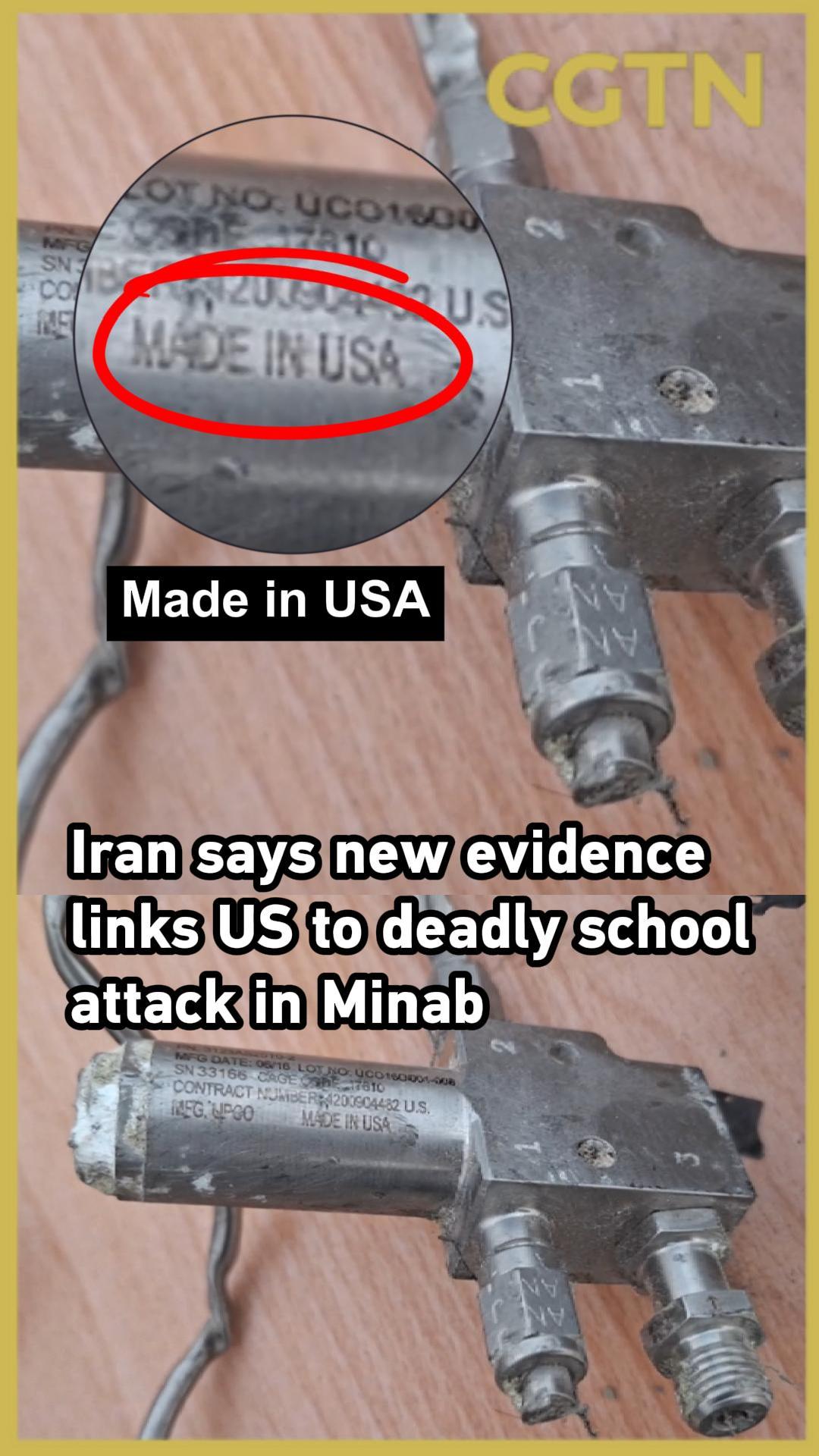 Iran says new evidence links US to deadly school attack in Minab