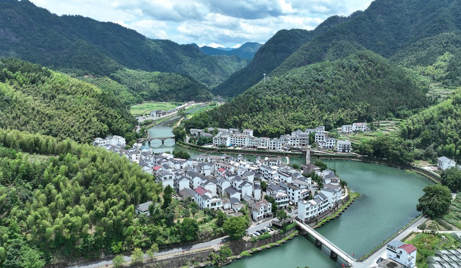  A view of Xiajiang Village of Chun'an County, east China's Zhejiang Province, July 3, 2023. /Xinhua