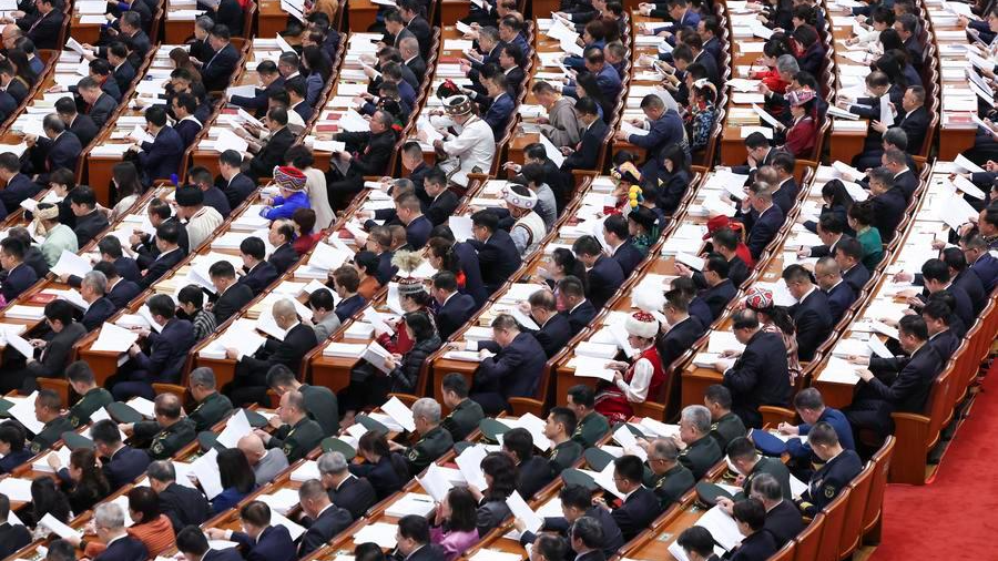 The opening meeting of the fourth session of the 14th National People's Congress (NPC) is held at the Great Hall of the People in Beijing, capital of China, March 5, 2026. /Xinhua