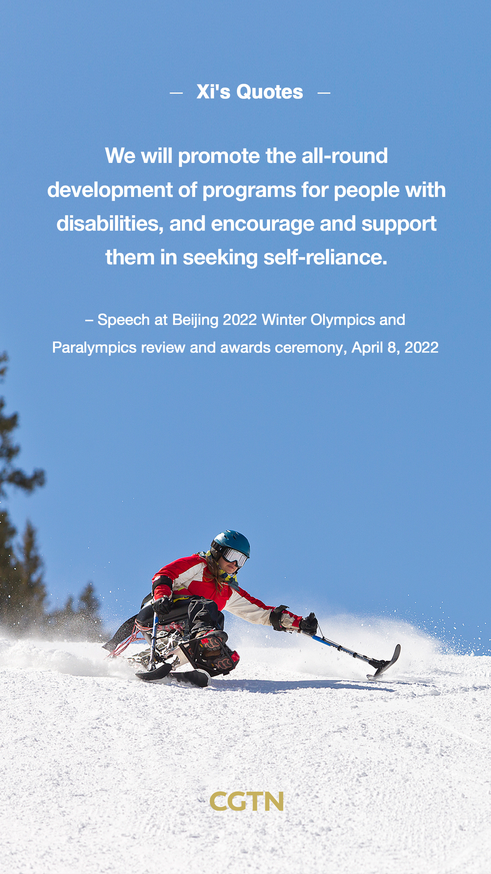 Xi Jinping's key quotes on the well-being of people with disabilities