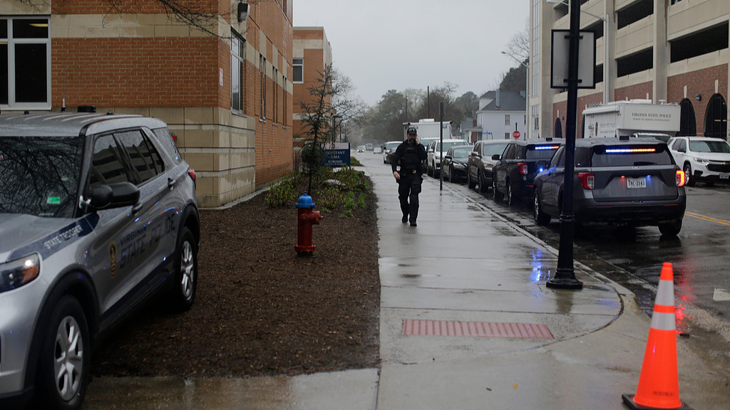 Police arrive outside Old Dominion University's campus after reports of an active shooter in Norfolk, Virginia, US, March 12, 2026. /VCG