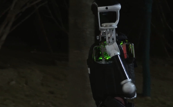 A humanoid robot in the practice test. /CMG