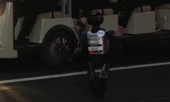 A humanoid robot in the practice test. /CMG