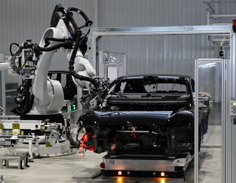 A production line of the NIO Second Advanced Manufacturing Base in Hefei, east China's Anhui Province, July 1, 2025. /Xinhua