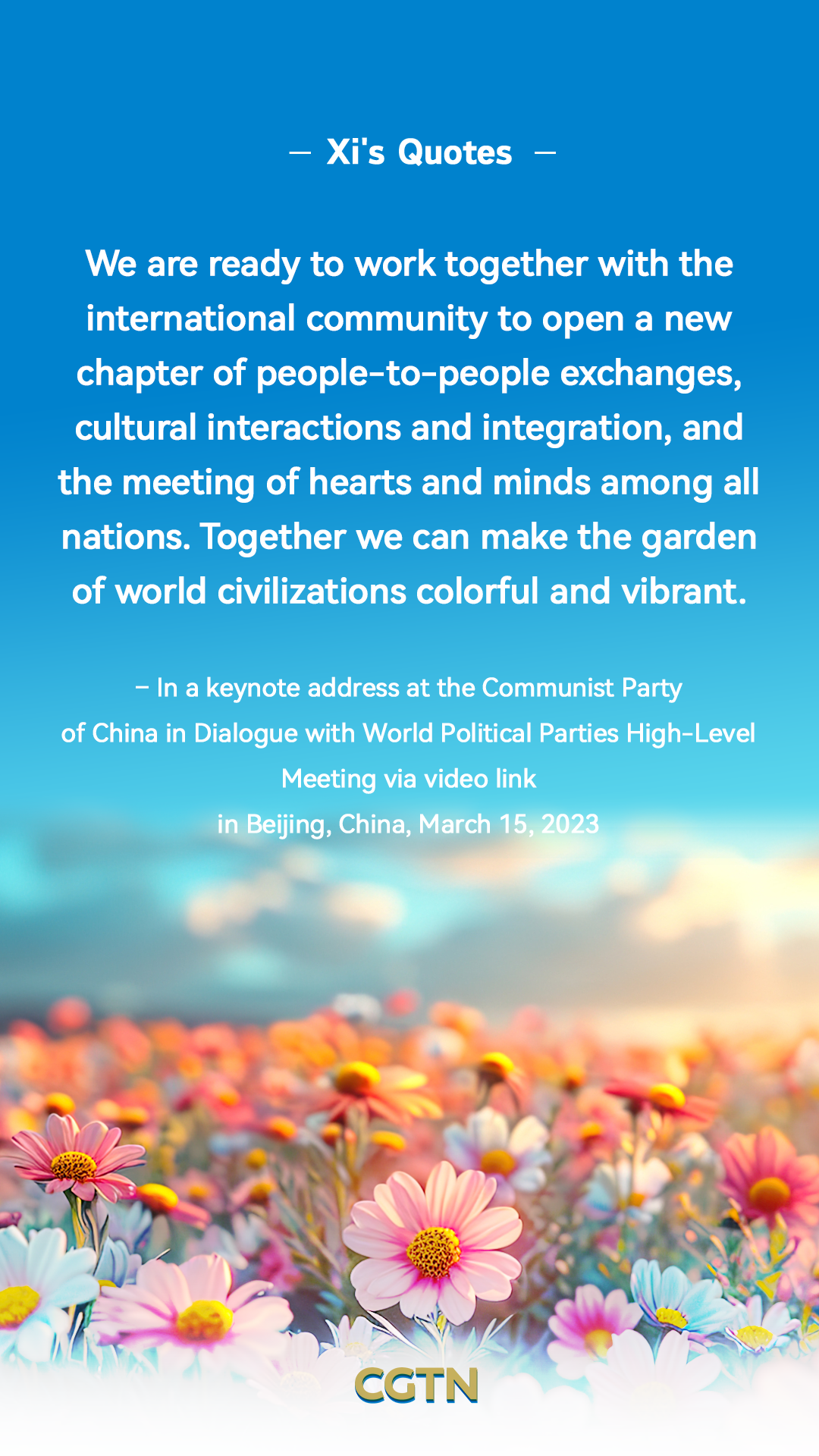 President Xi Jinping's key quotes on exchanges and mutual learning among civilizations