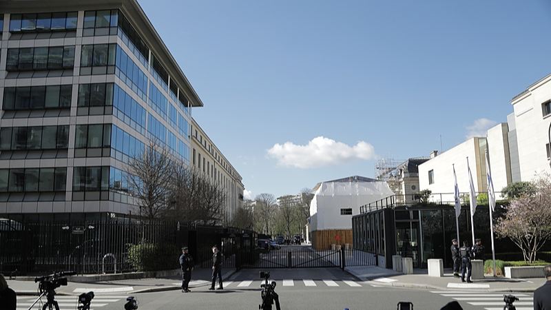 A view of the headquarters of the Organisation for Economic Co-operation and Development (OECD) as US Treasury Secretary Scott Bessent and Chinese Vice Premier He Lifeng hold trade talks in Paris, France, March 15, 2026. /CFP