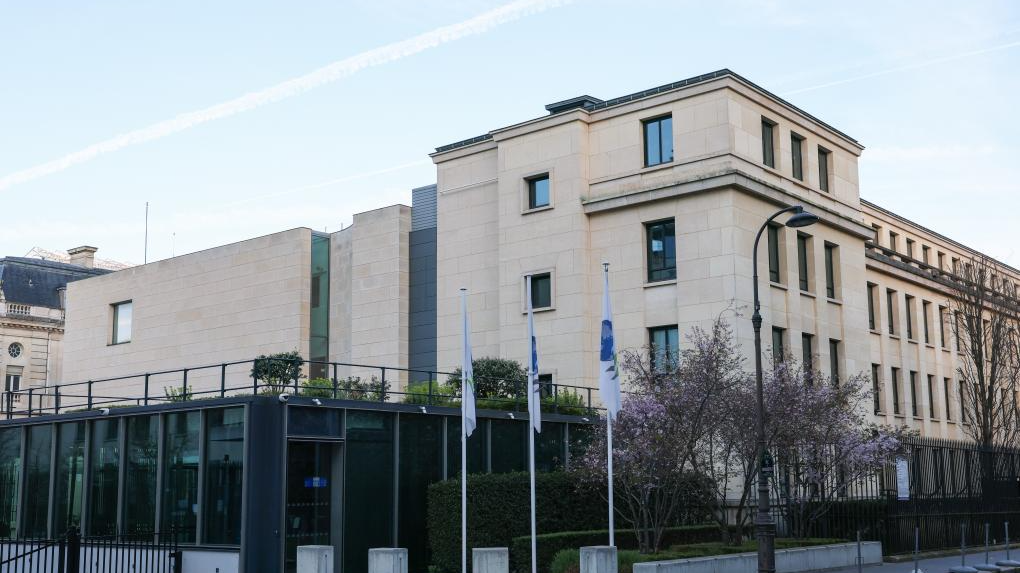 This photo shows the headquarters of the Organisation for Economic Co-operation and Development (OECD) in Paris, France, March 15, 2026. Chinese and US delegations convened on Sunday morning for talks on economic and trade issues. /Xinhua