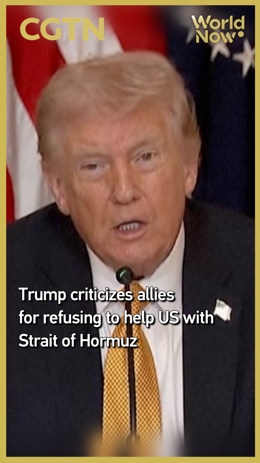 Trump criticizes allies for refusing to help US with Strait of Hormuz