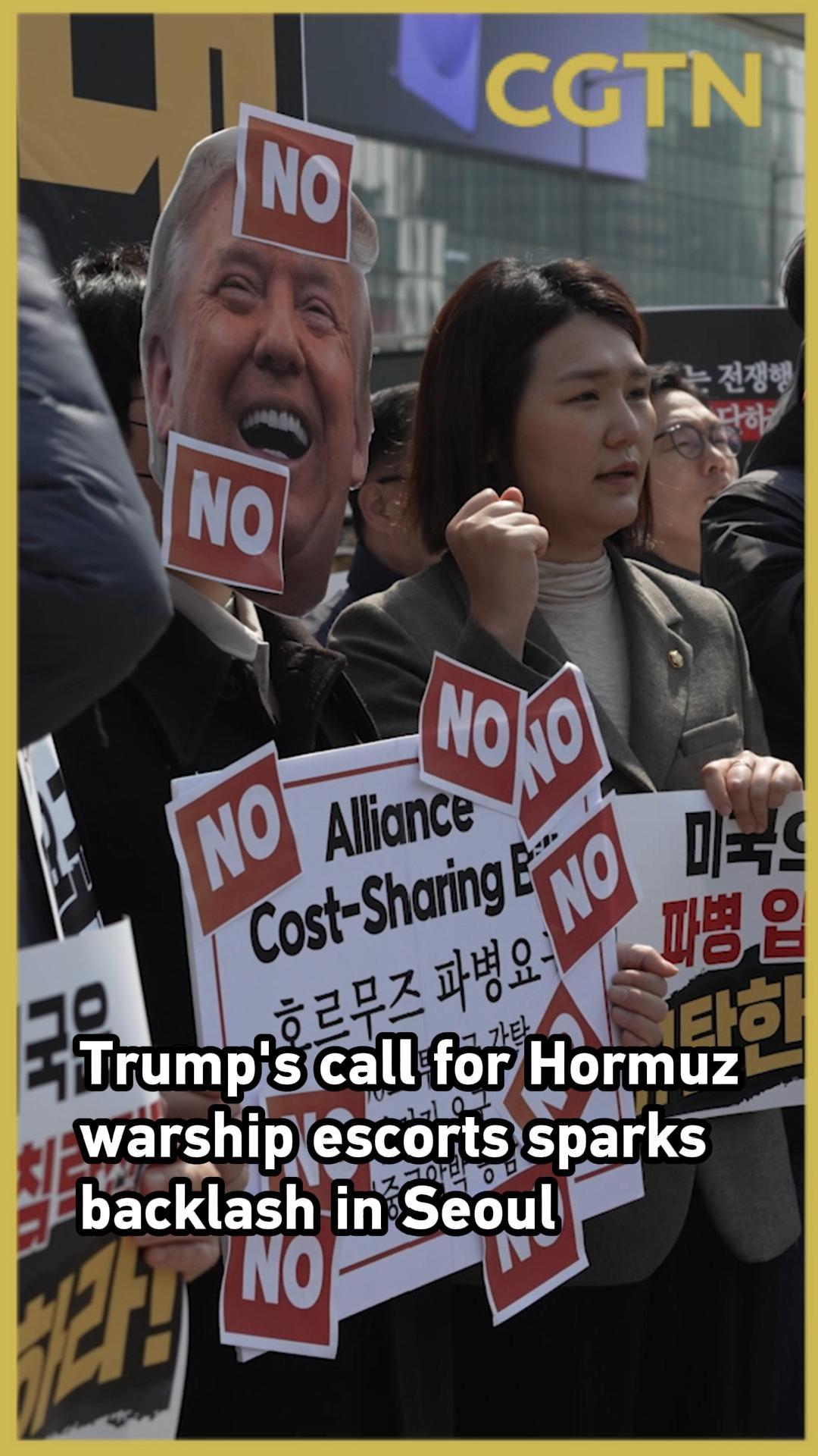 Trump's call for Hormuz warship escorts sparks backlash in Seoul