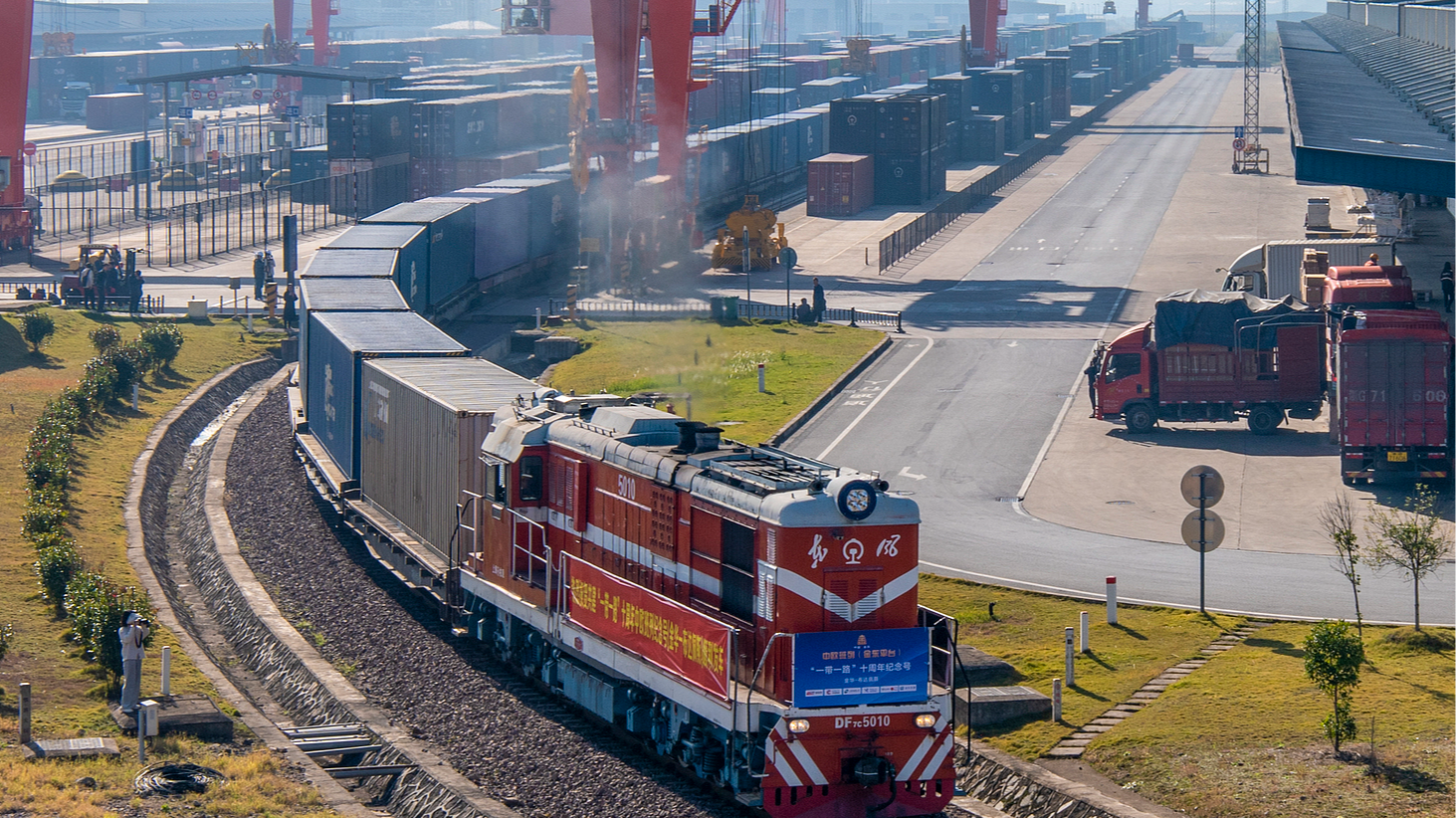 China-Europe freight trains power economic growth
