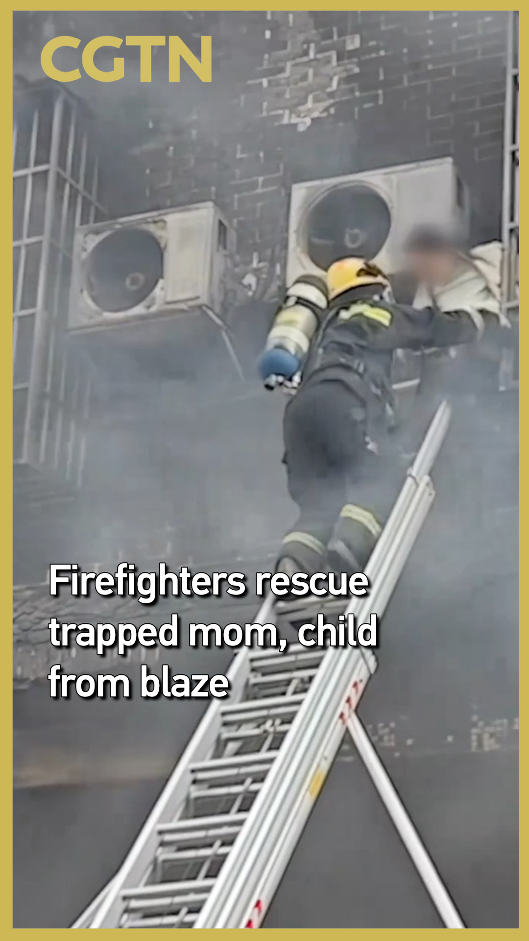 Firefighters rescue trapped mom, child from blaze