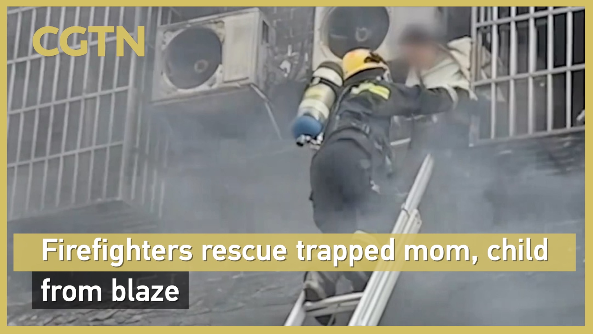 Firefighters rescue trapped mom, child from blaze