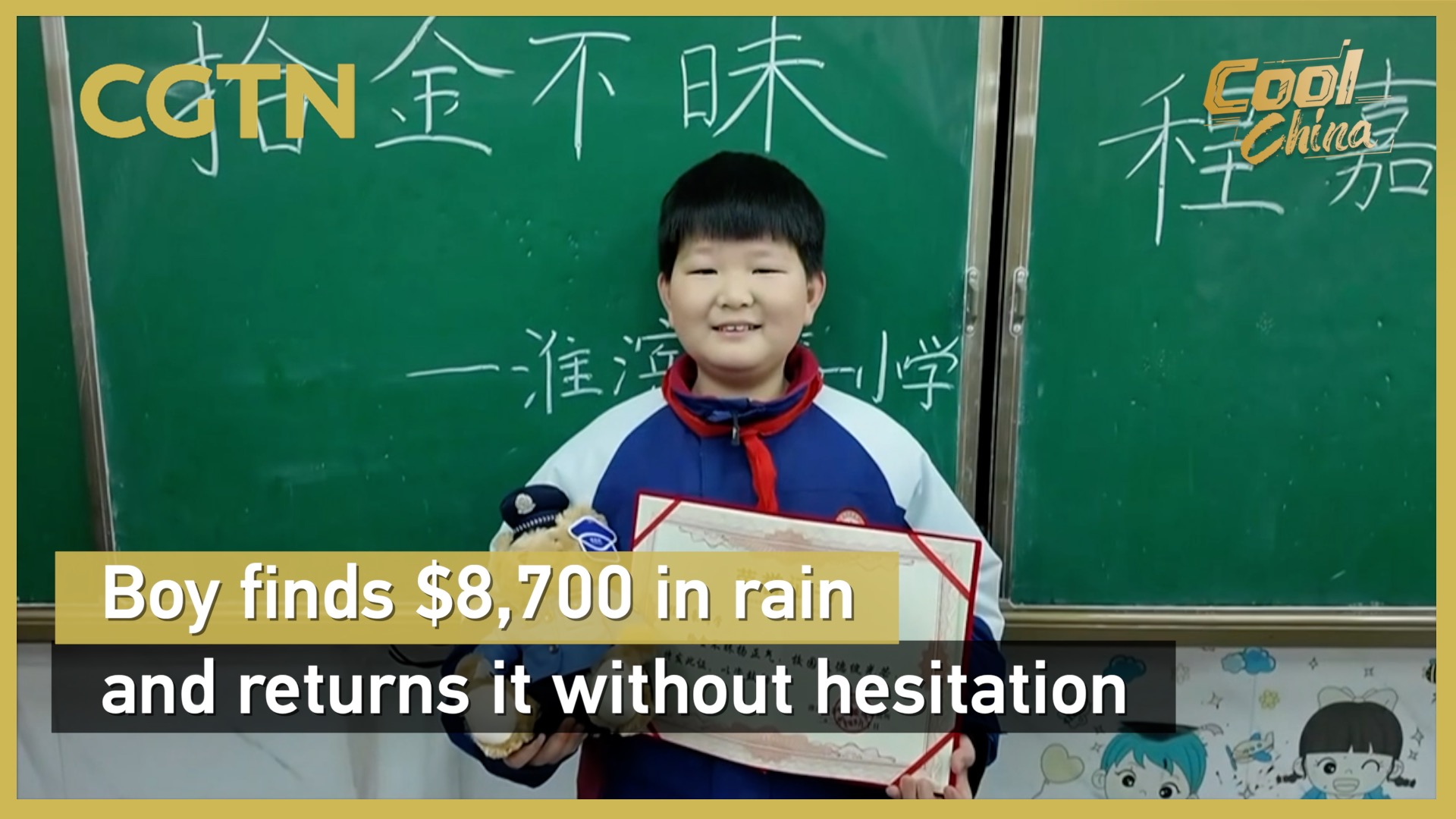 Boy finds $8,700 in rain and returns it without hesitation