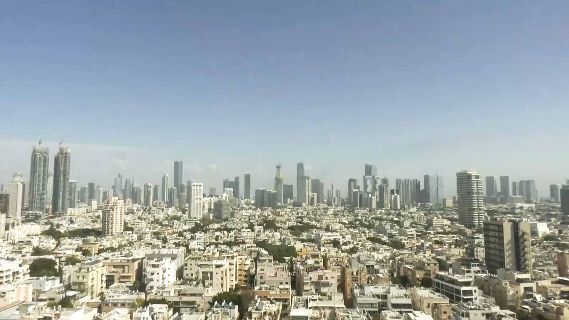 Live view of Tel Aviv skyline