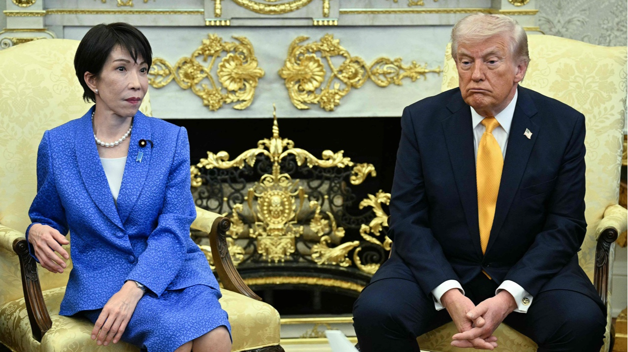 US President Donald Trump meets with Japanese Prime Minister Sanae Takaichi in the Oval Office at the White House in Washington, DC, the US, March 19, 2026. /CFP
