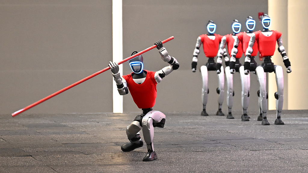 Unitree robots showcase martial arts, Hangzhou City, east China, February 26, 2026. /VCG