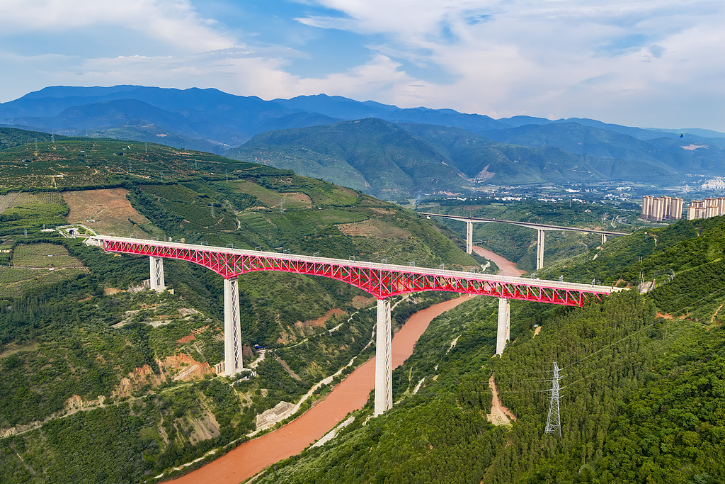 The Yuanjiang Bridge along the China-Laos Railway in Yuanjiang, Yunnan Province, China, July 30, 2025. /VCG