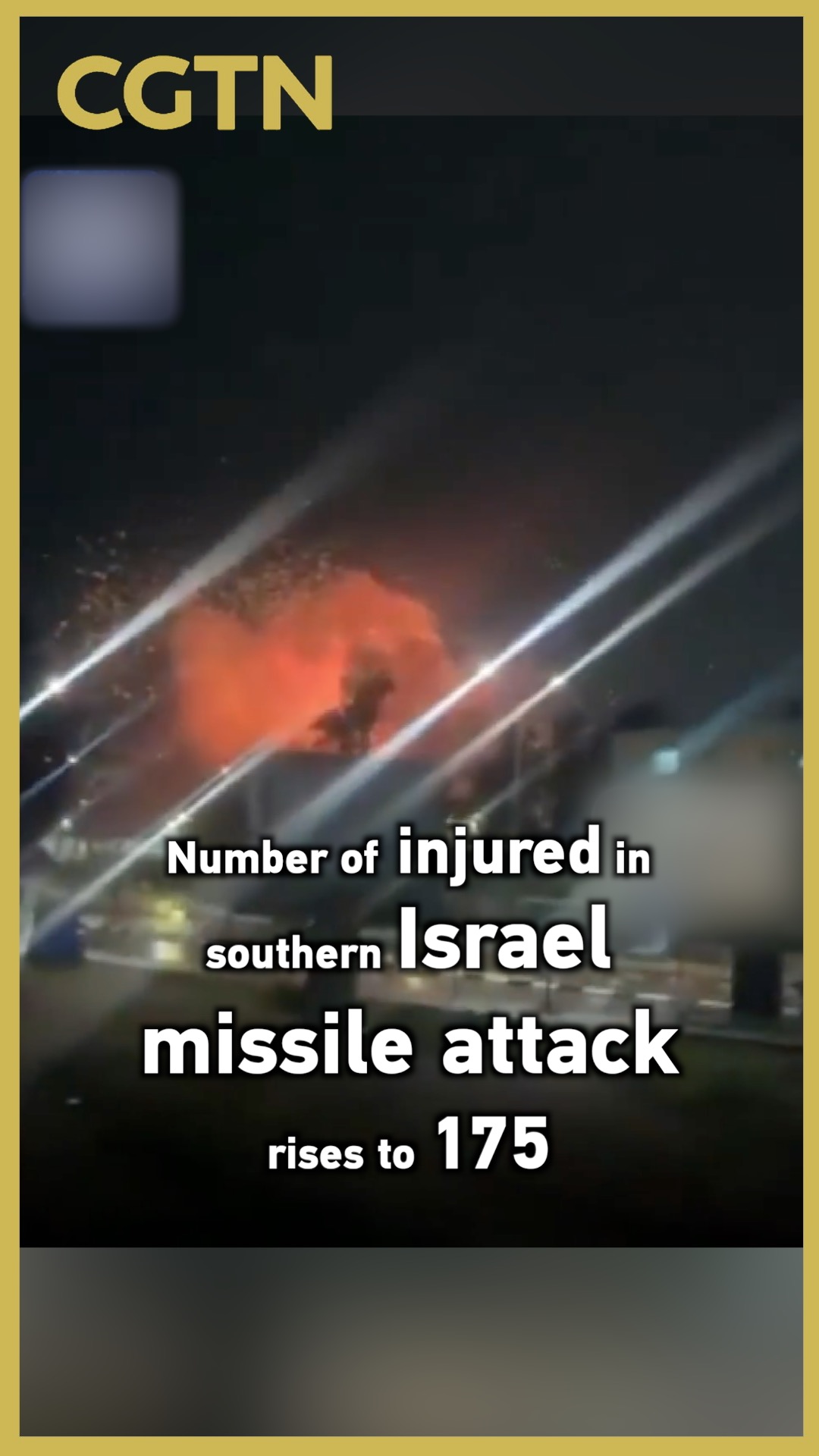 Number of injured in southern Israel missile attack rises to 175