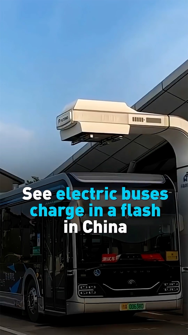 See electric buses charge in a flash in China