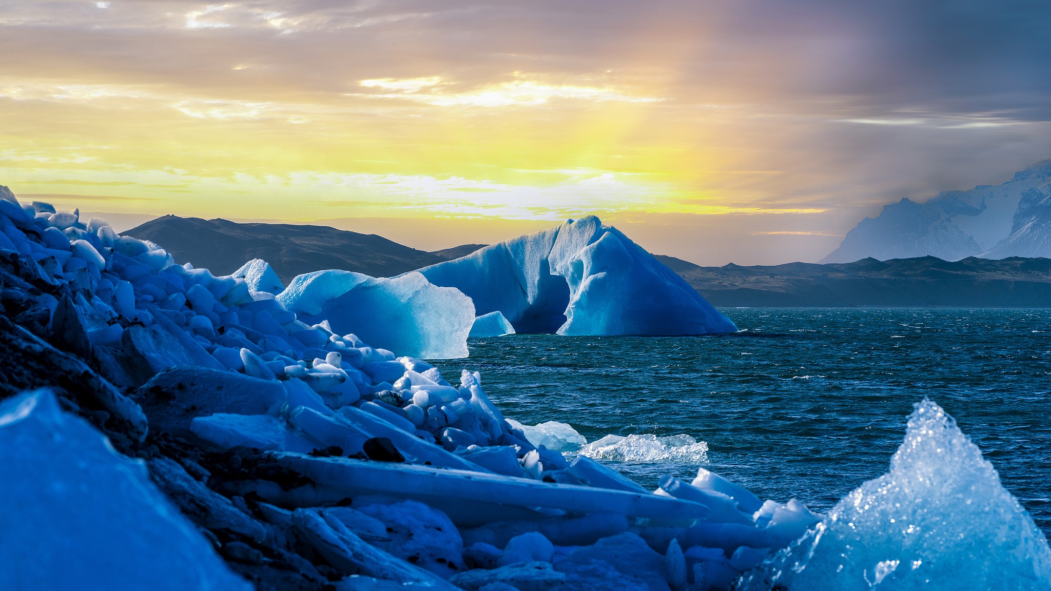 A view of the Diamond Beach, Iceland, March 10, 2025. /VCG