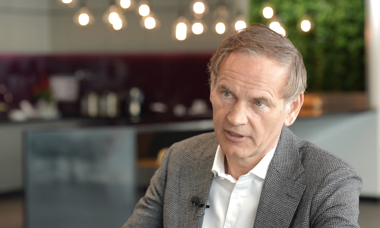 Volkswagen Group CEO Oliver Blume in an exclusive interview with CGTN's Wang Tianyu in Beijing, China, on March 23, 2026. /CGTN