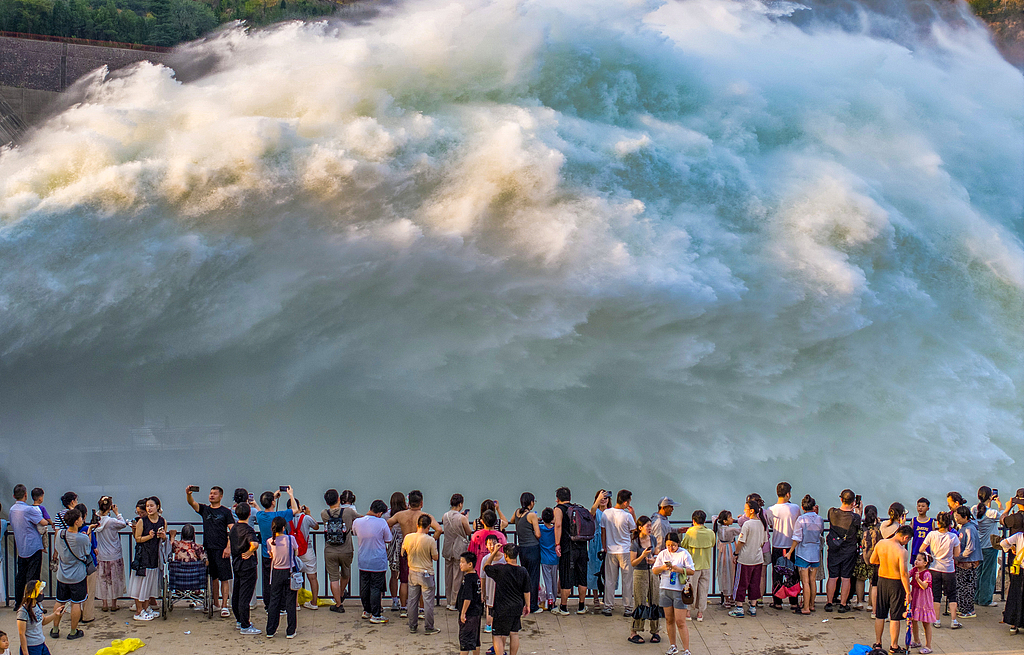 The Xiaolangdi Water Control Project regulates water and sediment, Jiyuan, central China's Henan Province, June 28, 2025. /VCG