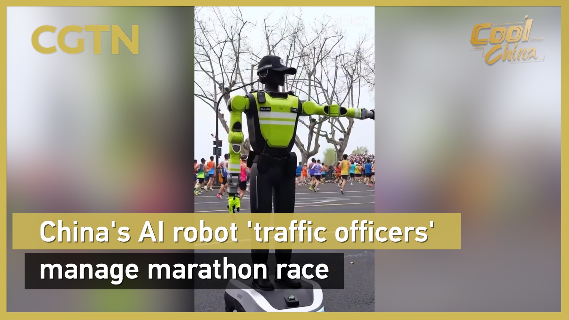 China's AI robot 'traffic officers' manage marathon race