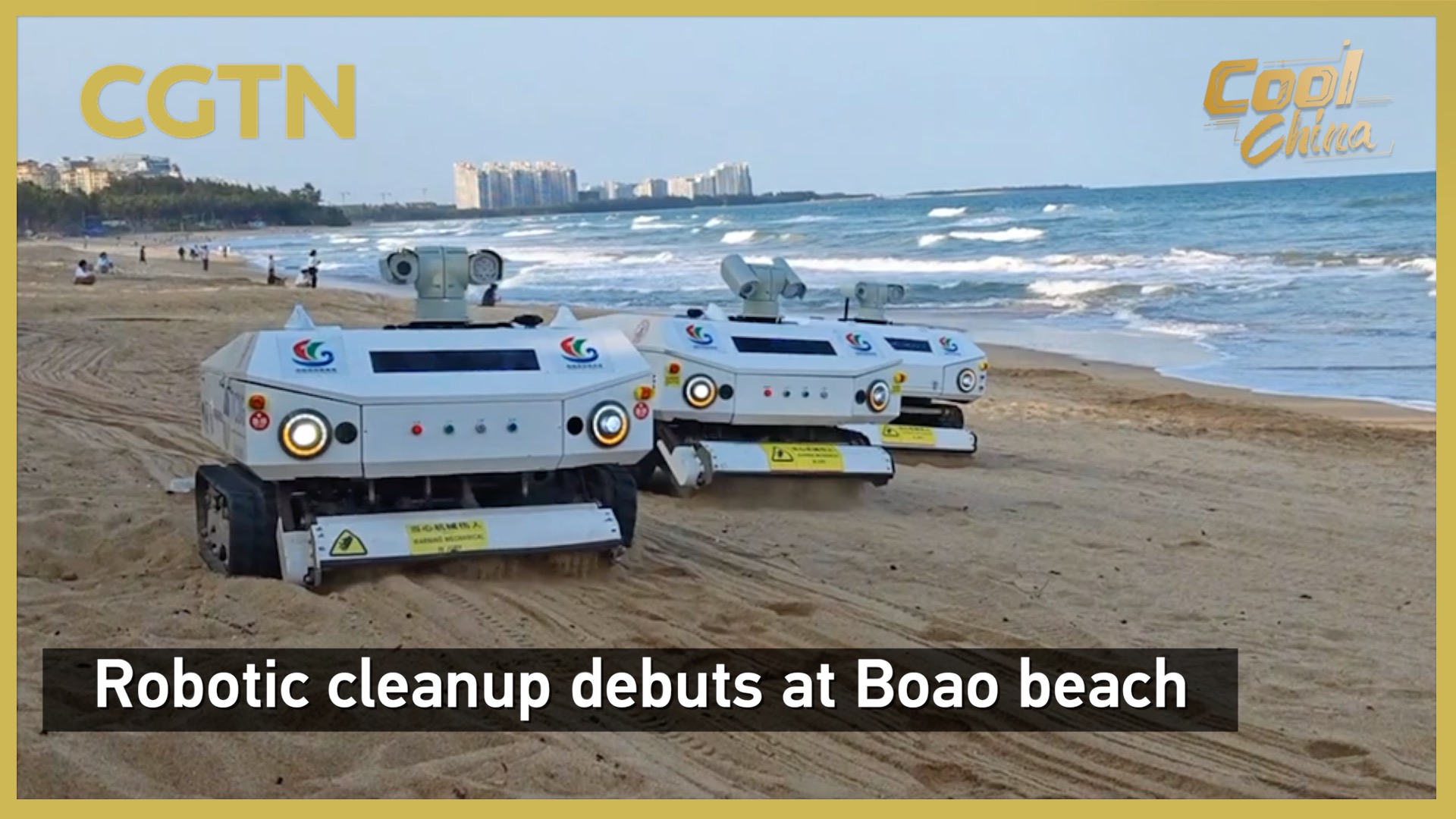 Robotic cleanup debuts at Boao beach