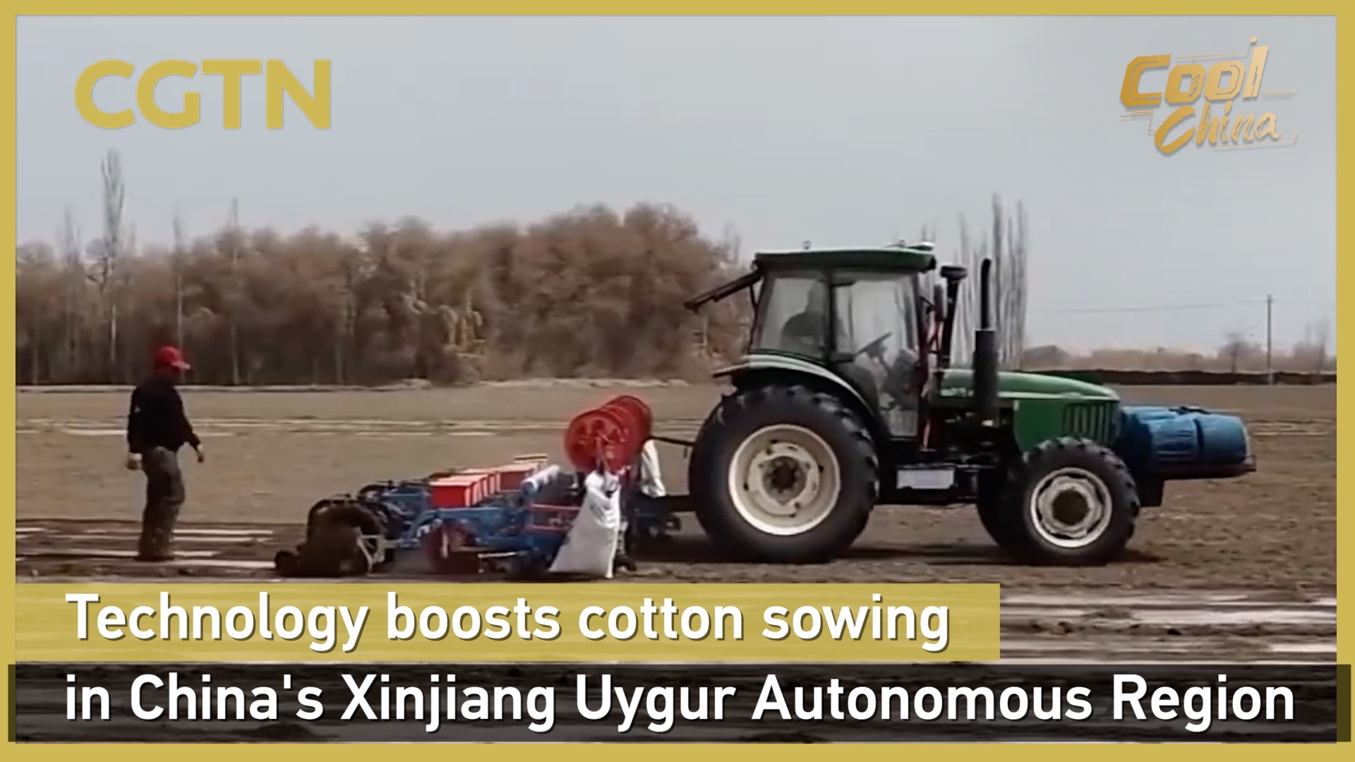 Technology boosts cotton sowing in China's Xinjiang