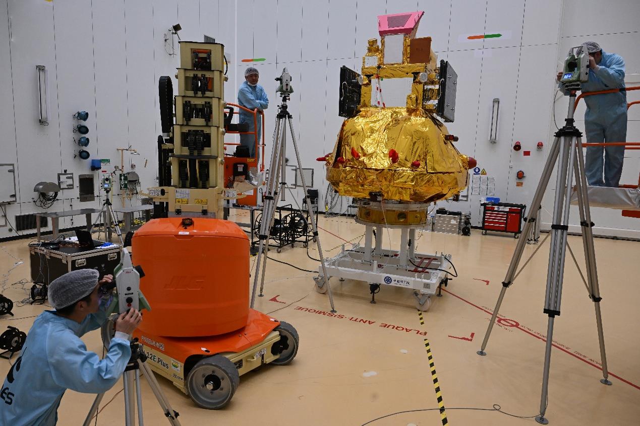 The SMILE satellite is tested at the launch site. /ESA