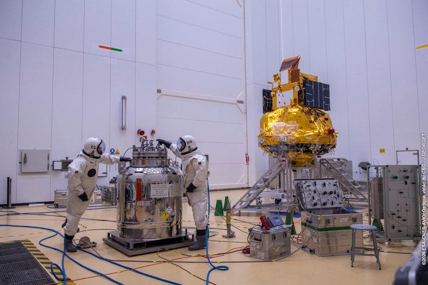 The SMILE satellite completes refueling. /ESA