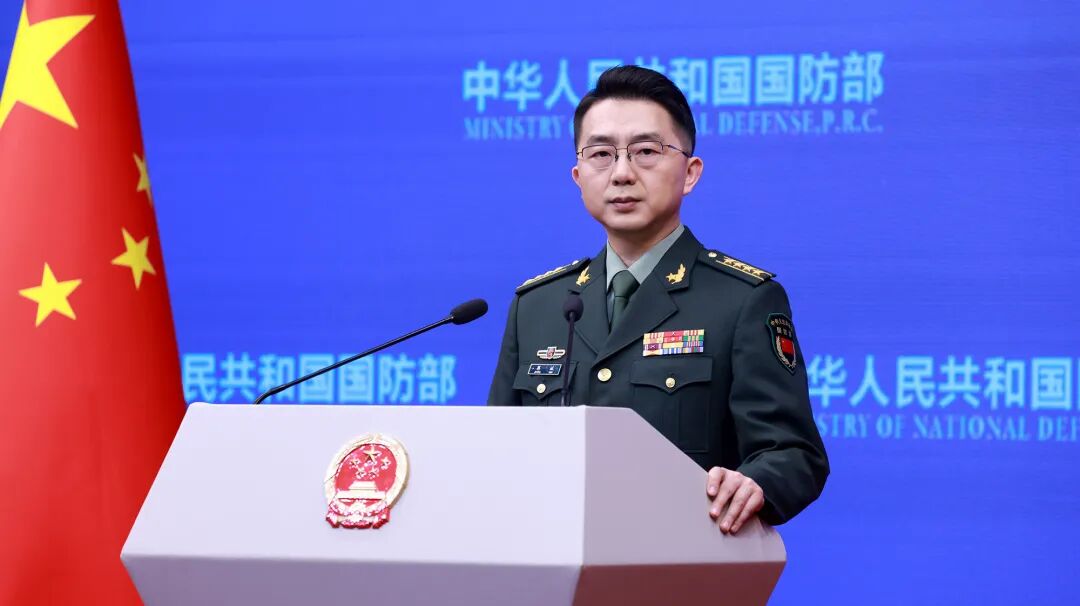 Jiang Bin, spokesperson for China's Ministry of National Defense, speaks at a press conference in Beijing, March 26, 2026. /VCG