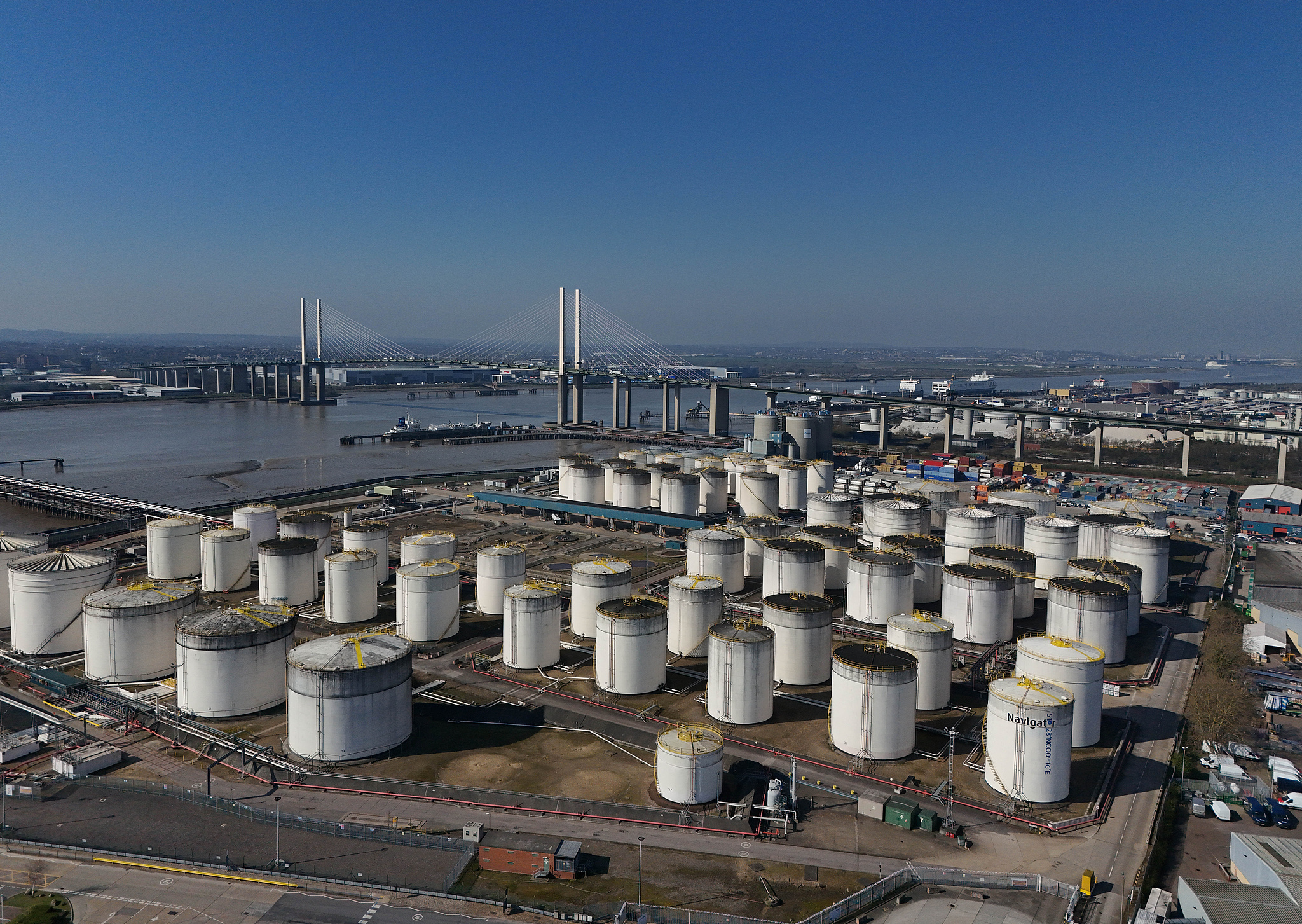 Oil, gas and fuel storage units are at the Navigator Terminal in Grays, the UK, March 19, 2026. /VCG