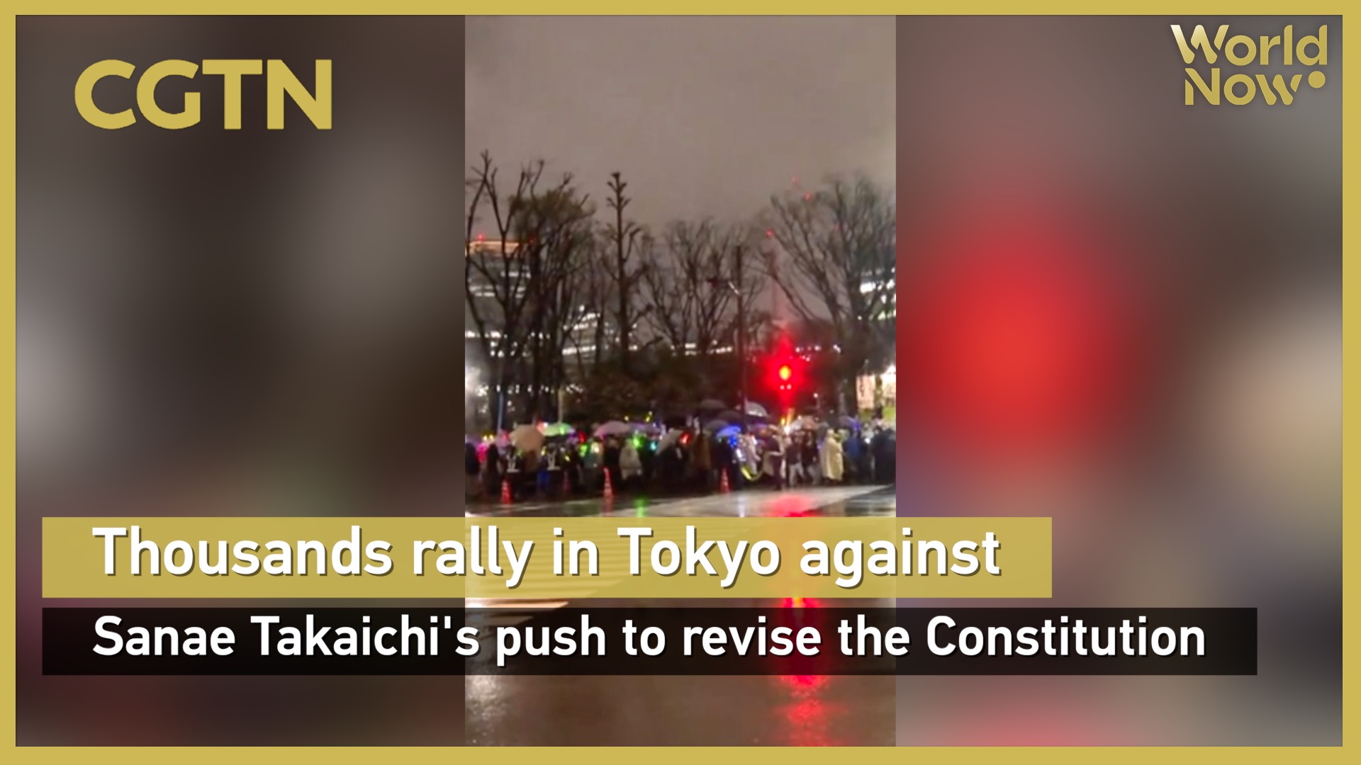 Thousands rally in Tokyo against PM's push to revise the Constitution