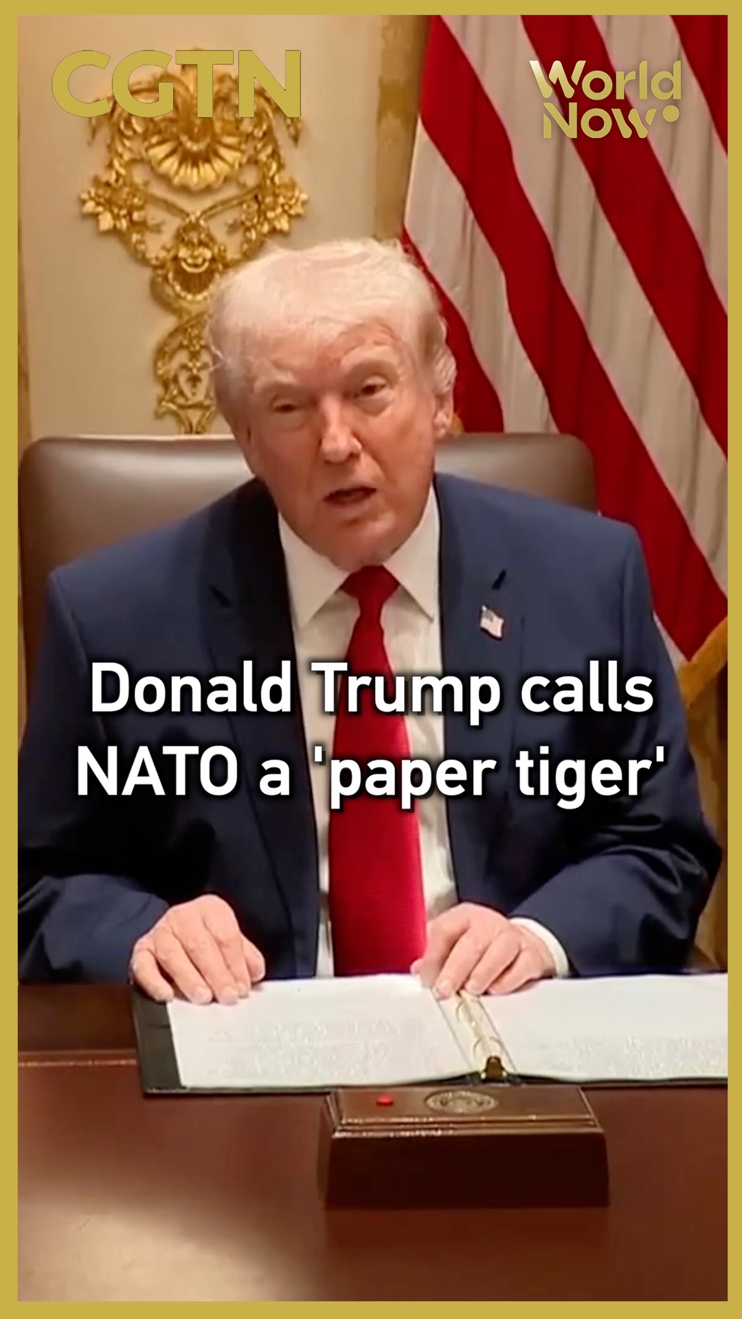 Donald Trump calls NATO a 'paper tiger'