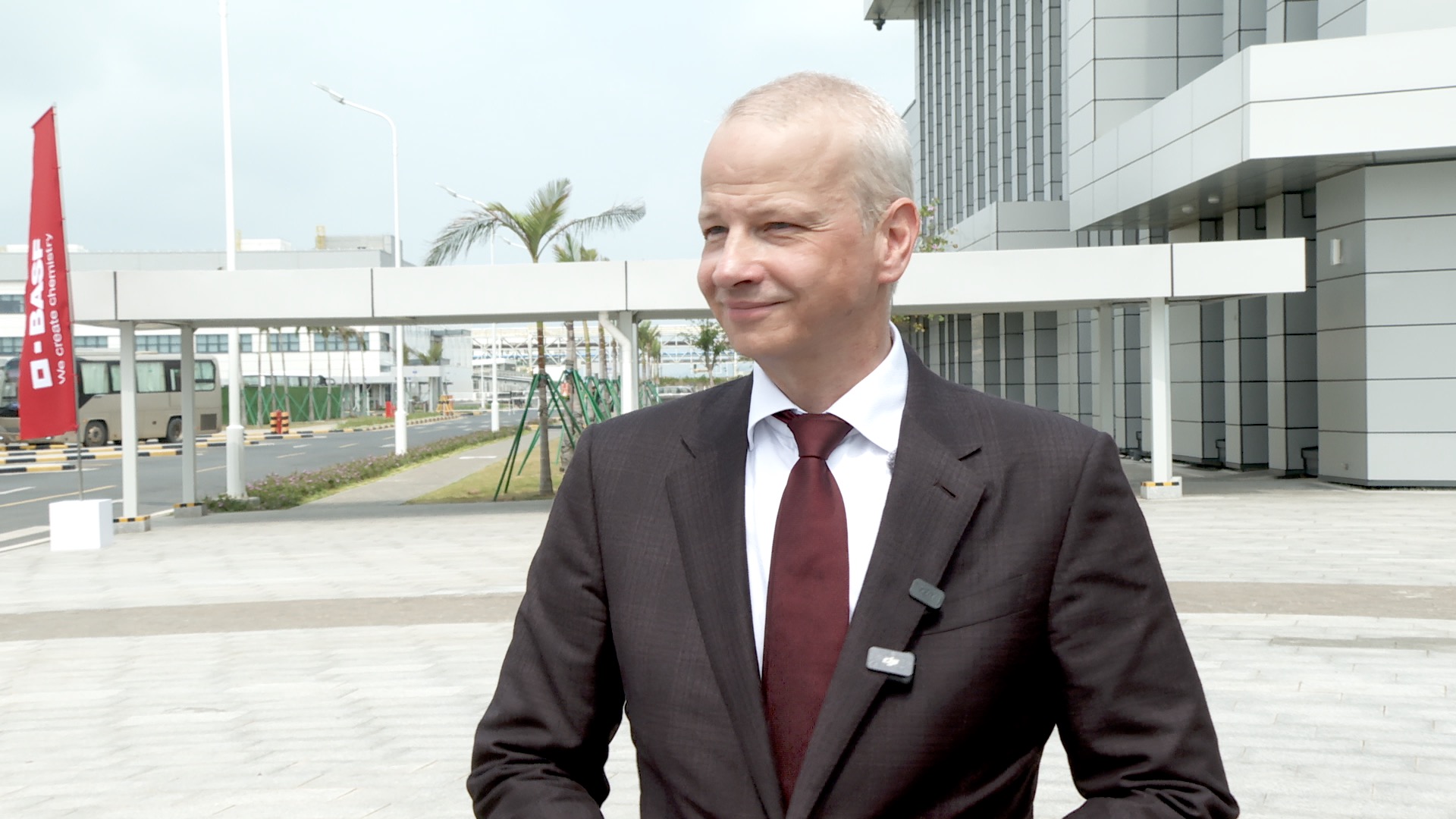 Markus Kamieth, CEO of BASF, speaks with CGTN about the reason for choosing Zhanjiang as its largest investment destination, March 26, 2026. /CGTN
